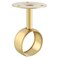 Alise Curtain Rod Holder Bracket 2''Dia,Closet Rod Holders Wall Mounted Ceiling Mount Curtain Rod Flange Brackets,Curved Shower Curtain Rod for Bathroom,Stainless Steel Gold Finish,Pack of 4