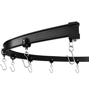 KXLife Black Flexible Ceiling Curtain Track, Ceiling Track for Curtains, Curtain Track Ceiling Mount, Curtain Rail, Ceiling Curtain Rod, Sliding Curtain Track System (8 ft)