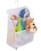 ALYER Hanging Mesh Bath Toy Organizer Bag,Large Shower Storage Caddy with Durable Hanger (White)