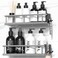 YASONIC Shower Caddy Adhesive, No Drill Bathroom Shower Organizers, with Removable Hooks and Soap Holder, Rust Proof Shower Shelves, Wall-Mounted Shower Holder, 3 Pack, Grey