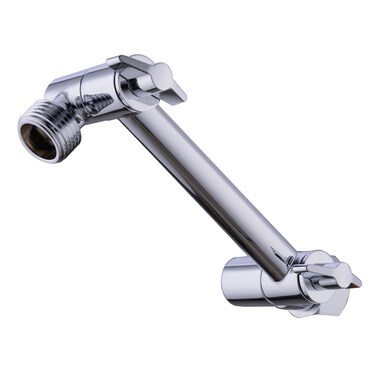 TRUSTMI 4 Inch Brass Shower Arm Extension Shower Head Combo Adjustable Height Arm Mount, Chrome