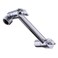 TRUSTMI 4 Inch Brass Shower Arm Extension Shower Head Combo Adjustable Height Arm Mount, Chrome