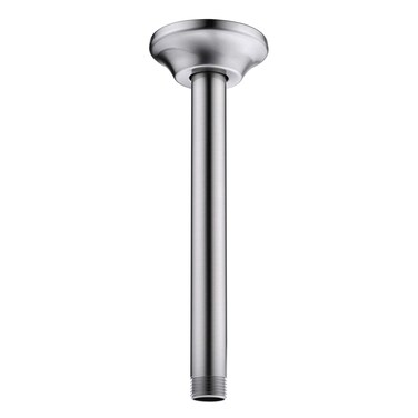 BESTILL 8 Inch Ceiling Mount Rain Shower Head Arm and Flange, Brushed Nickel