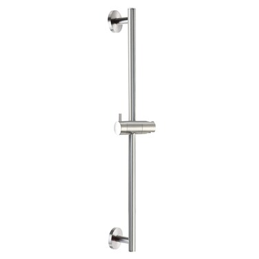 SKOWLL Bathroom Shower Head Slide Bar Wall Mount 26 Inch Adjustable Hand Shower Slide Bar No Drill Shower Sliding Bar with Holder, Brushed Nickel