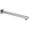 Square Shower Arm with Flange Heavy Duty Stainless Steel Rainfall Shower Head Extension Pipe, Bathroom Wall Mounted 16 Inch Extender Arm, Brushed Nickel
