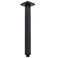 Drettyer Ceiling Mount Shower Arm with Flange 20 Inches Square Straight Extender Extension Pipe Replacement, Long Shower Arm For Fixed Rain Shower Head or High Ceiling,Matte Black