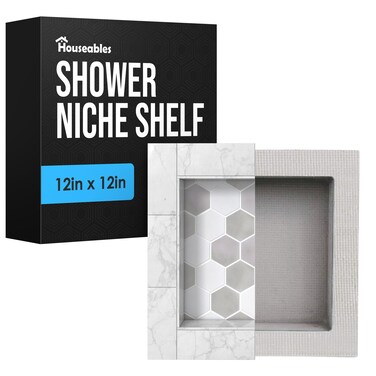 Shower Niche, Shower Insert, Bathroom Niche, 12x12 Inch, Install Size 13x13, Niche For Shower Wall, Shower Niche Insert Tile Ready, Recessed Shower Shelf, Bathroom Niche For Shower, Tile Niche