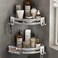 VOLPONE Shower Corner Shelf Caddy 2 Pack Shower Organizer Corner No Drill Shower Storage Rust Proof Bathroom Corner Wall Shelf Shampoo Holder Silver