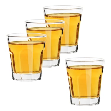 D&amp;Z Shot Glasses, 1.5 Ounces (45 ml), Round Mouth and Octagon Base (4 Pcs)