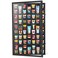 Black Shot Glass Display Case Large 61 Slots Glass Display Holder Wall Mounted Storage Shadow Box with UV Protection Acrylic Glass Door for Room Decor