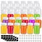 HINGWAH 30 Pack 2 OZ Glass Shot Bottles with Caps, 60 ML Empty Wellness Juice Shot Bottles, Reusable Clear Glass Bottles for Juice, Shots and Homemade Beverages