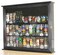 Shot Glass Shooter Display Case Small Wall Curio Cabinet for Salt &amp; Pepper Shaker Display Also Compatible with Funko Pop Figures, Nodder Wobbler Figures - Black Frame