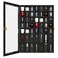 usego Shot Glass Display Case 49 Slots Shot Glass Display Cabinet Holder Lockable Wall Mounted Shadow Box with Acrylic Door Shot Glass Storage Case for Shot Glass Collection,Black