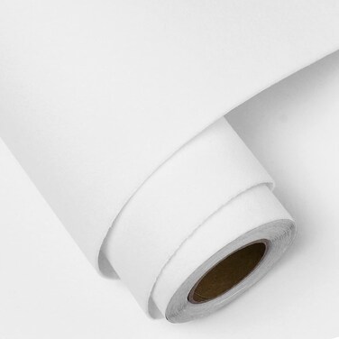 FunStick 15.8"x240" White Contact Paper Self Adhesive Velvet Flocking Liner for Jewelry Drawer Liner Soft White Velvet Felt Fabric Wallpaper Peel and Stick Shelf Liner Roll for Dresser Cabinets Walls