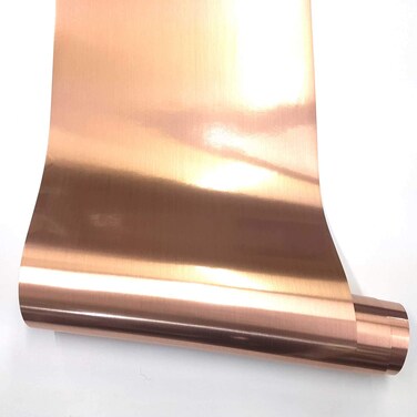 RoyalWallSkins Metal Look Interior Film, Waterproof Metallic Gloss Shelf Liner for Kitchen Cabinet (Rose Gold IMS0019U)