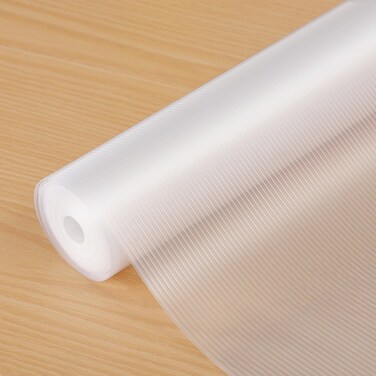 wohomuke Shelf Liners 15 inch x 20 ft Shelf Liners for Kitchen cabinets nonstick Shelf Lining Drawer Mats EVA Protector for Cupboard (Clear Ribbed,15 inch x 20 ft)