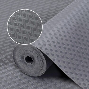 Shelf Liner Drawer Liners, Non Adhesive Kitchen Cabinet Liner Drawer Mat with Waterproof Protection Pad for Refrigerator, Cupboard, Cabinet Shelves, Pantry Cover, Gray, 11.8 x 118.1 inches