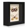 CCDCC 5x5 Small Shadow Box Picture Frame Display Case with Soft Linen Back, Black Wooden Memory Shadow Box Frame with Tempered Glass Cover for Wall or Tabletop Display