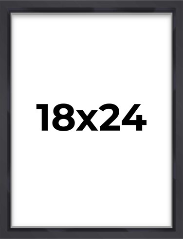 18x24 Shadow Box Black Display Frame   3/4" Depth   Interior Size 18x24 or 24x18 Inches   UV Resistant Acrylic Plexiglass, Acid-Free Backing and Wall Hangers Included