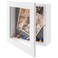Frametory, 8x8 Shadow Box Frame - Front Opening - 2 inch Depth Display Box for Wall and Tabletop Display- Memory Box, 6 Pins Included (8x8, White)
