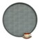 HofferRuffer Extra Large Round Serving Tray 24'', Elegant Oversized Faux Leather Circle Ottoman Table Tray, Serve Tea Coffee Breakfast in Bedroom Living Room Kitchen (Grey)