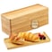 Bokon 10 Pcs Rectangle Wood Bamboo Tray Bamboo Serving Tray Wooden Serving Platter Wooden Tray for Bathroom Counter Trays for Serving Food for Dinner Kitchen (Rounded Edges)