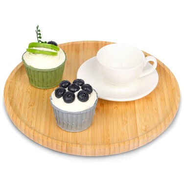 Bamboo Serving Tray - 9.5 x 7 Inch Small Food Trays for Eating, Bamboo Tray for Serving Food, Wood Food Trays, Small Bamboo Tray for Kitchen, Wooden Serving Trays, Wooden Trays for Decor
