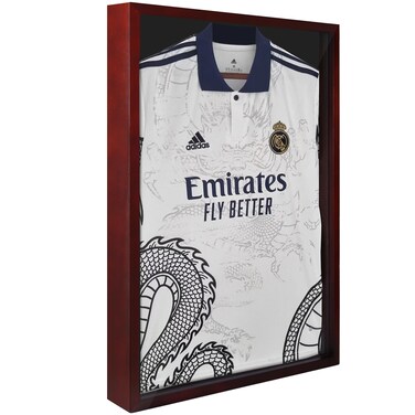 1DOT2 Shadow Box 20x30 Large Jersey Frame Display Case, Shadowbox Frames with Grade A Natural Pine Wood Acrylic for Football Baseball Basketball Hockey T-Shirt, Cherry Red