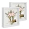 Anhow 2pcs 5x5 Shadow Box Frame, 3D Picture Frame Display Cas with Real Transparent Glass for Photos, Memorabilia, Crafts, Souvenir, Wedding Memories, Baby Items - White/ 1.2 Inch Depth