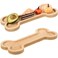 2 Pack Bone Shaped Bamboo Serving Tray with Grooves Wooden Dog Bone Snack Platters Bamboo Charcuterie Board Wood Candy Dish Bowl for Holiday Dog Birthday Party Supplies,6.61x14.96x0.79 Inch