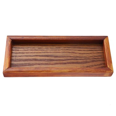 Wooden Serving Tray,Rectangle Wooden Tea Tray Fruit Snack Candy Dish Coffee Table Tray Countertop Organizer for Kitchen Countertop Home Decor (20 * 8cm)