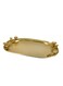 Serene Spaces Living 14.5" Suvarna Serving Tray, Food-Safe, Golden Tableware for Appetizer, Snack, Catchall, Table Centerpiece, Home &amp; Holiday Decor