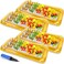 Inflatable Serving Bar Inflatable Buffett Cooler Salad Ice Tray Glitter Confetti Food Drink Containers with Air Pump for Indoor Outdoor BBQ Picnic Pool Party, 52 x 26 x 4.7 Inch (4 Pcs)