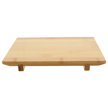 Hemoton Sushi Serving Plate Sashimi Sushi Bamboo Serving Geta Plates Japanese Wooden Sushi Board Cutting Tray Food Serving Tray Size M