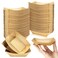 Oomcu 200 Pack 1/4 Lb Disposable Food Tray, Kraft Brown Nacho Trays Paper Food Boats,Small Hot Dog Trays For Party Serving Boats Baskets Nachos Plate Snacks French Fries Trays Tacos BBQ