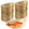 Nuanchu 200 Pcs Bamboo Wooden Boat Bulk Disposable Wood Boat Plates Sushi Boats Serving Dish Bamboo Boats for Food Trays Party and Home Use (8 Inch)
