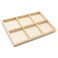 DIY Rectangle Wooden Divided Serving Tray 12 x 8-inch, Pack of 1 6-Section Candy Tray for Vegetable &amp; Fruit Party Platters, by Woodpeckers