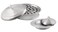 Communion Ware   Communion Church Set   Holy Stackable 1 Communion Tray with a Cover &amp; 1 Bread Plate with a Cover for Churches   Communion Supplies   Stainless Steel - Satin (Matte) Finish