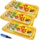 Inflatable Serving Bar Inflatable Buffett Cooler Salad Ice Tray Glitter Confetti Food Drink Containers with Air Pump for Indoor Outdoor BBQ Picnic Pool Party, 52 x 26 x 4.7 Inch (3 Pcs)