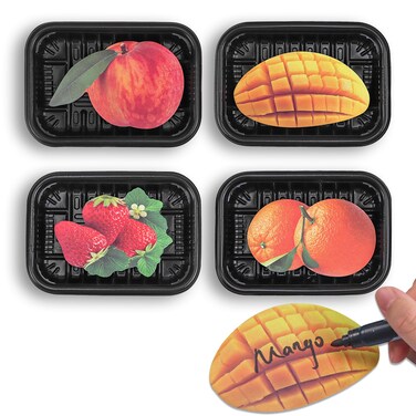 Ruksifg 4 Packs Novelty Sticky Notes Fruit Shape Memo Notes Mango/Peach/Tangerine/Strawberry Cute Self-Stick Note Pads Home Office School Supplies