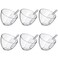 Hoolerry 12 Pcs Serving Bowls Kit Include Clear Plastic Bowls for Parties and Popcorn Measuring Scoops Acrylic Plastic Kitchen Scoops Angled Candy Bowl for Office Scoop Canister Salad Cooking (25 oz)