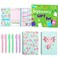Xqumoi Axolotl Sticky Note A5 Notebooks Pens Stationery Set - Axolotl Self-Stick Notes Pads Spiral Notebooks Black Gel Ballpoint Pens Back to School Office Supplies Teacher Appreciation Gift with Box