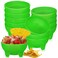 Maxcheck 12 Pcs Salsa Bowls for Party 4.5" Diameter, Plastic Mexican Salsa Bowls Cute Guacamole Bowls Chips and Salsa Serving Dish Bowls for Party Fiesta Chip Dish Salsa Candy(Green)