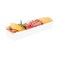 Restaurantware Matsuri Vision 6.5 x 1.7 x 1.4 Inch Sushi Trays 100 Greaseproof Sushi Packaging Boxes - Lids Sold Separately Disposable White Paper Sushi Containers For Appetizers Or Desserts