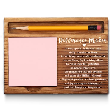 Difference Maker Gifts Sticky Note Holder Thank You Appreciation Quote Gifts for Leader Boss Women Best Mom Mentor Coach Manager Coworker Employee Teacher Self-Stick Note Pad Holders GSH17