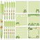 QPEY 300 PCS Frog Sticky Notes with 12 PCS Frog Pens, Stationary Set 0.5mm Black Gel Ink Pens, Frog Self-Stick Notes Pads for School Office Supplies Party Favor Gift