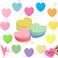 Roowest 600 Sheets Valentine's Day Heart Shaped Sticky Notes Heart Notepads Heart Post Notes Self Stick Memo Colorful Sticky Pad for Home School Office Girl Kid Supplies(Blank,Light Color)