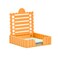 Litacimi Sticky Notes Holder Cute with Stencil, Wavy Self-Stick Notepad Holder, Note Dispenser for Desk, Sticky Notes Organizer(Orange)