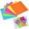 Benvo 300 Sheets Transparent Sticky Notes 3x3 inch Bright Colors See Through Memo Note Pads Waterproof Self-Stick Pads for Office School Home Supplies(6 Pads, Strong Adhesive)