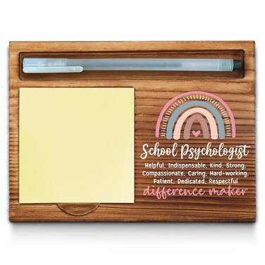 School Psychologist Sticky Note Holder, School Psychologist Office Decor, School Psychologist Gifts, School Psychologist Thank You Appreciation Gifts for Women Self-Stick Note Pad Holders WPP9